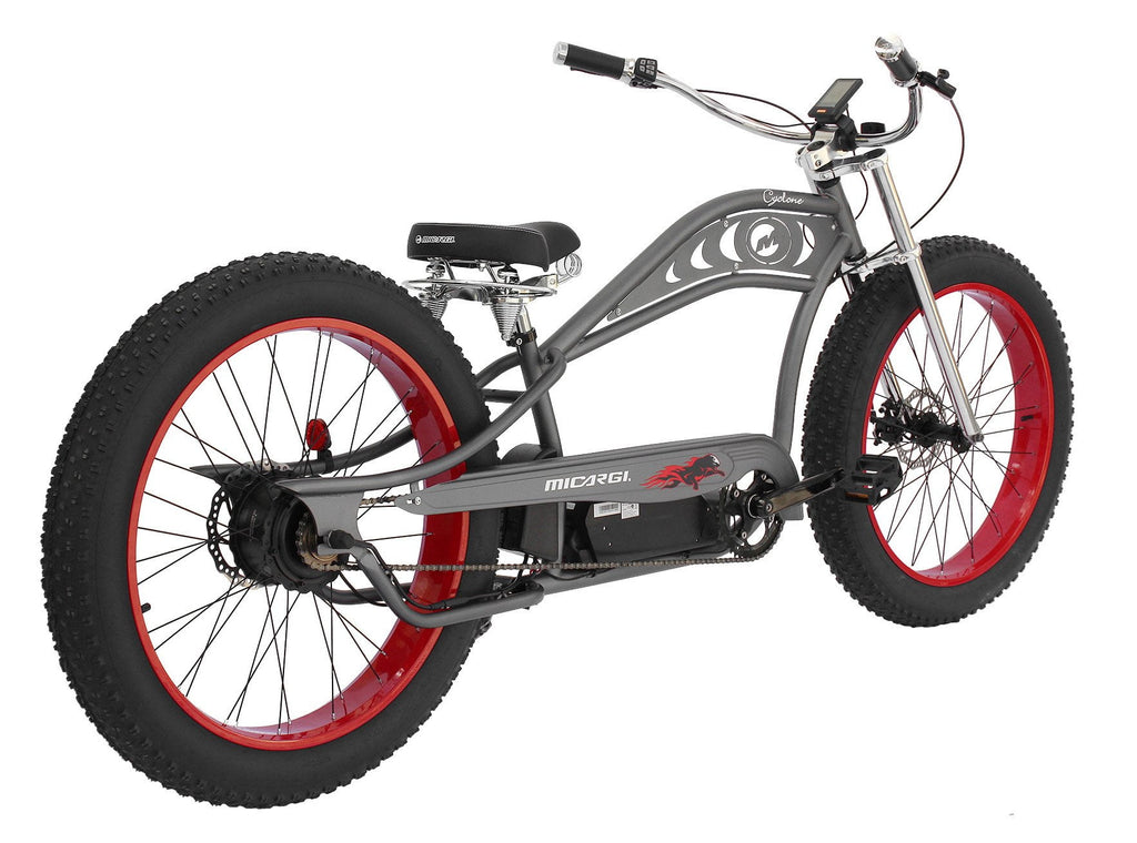 Micargi Cyclone Fat Tire Beach Cruiser Electric Bike - Electric Bikes For All
