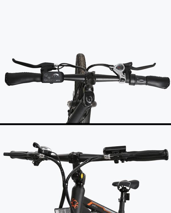 Ecotric Vortex Commuter and City 350W Black Electric Bike - Electric Bikes For All