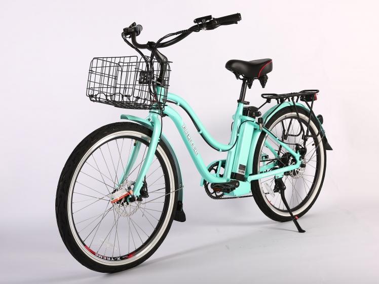 X-Treme Malibu Elite Max 36 Volt Step-Through Electric Beach Cruiser E-Bike - Electric Bikes For All