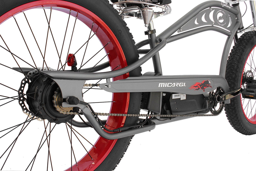 Micargi Cyclone Fat Tire Beach Cruiser Electric Bike - Electric Bikes For All