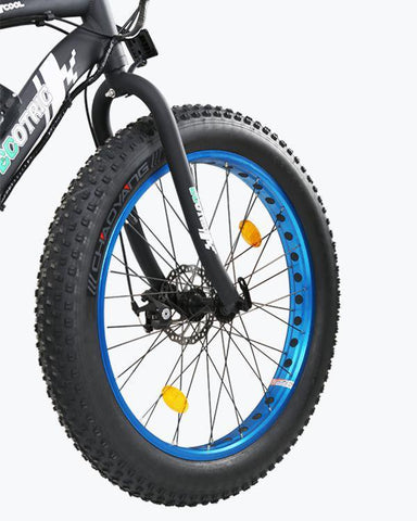 Ecotric Fat Tire Beach and Snow 5000W Blue Rim Electric Bike - Electric Bikes For All