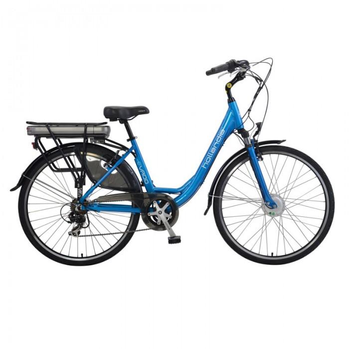 Hollandia Evado 7.18 700C Step-Through Blue Electric Bike - Electric Bikes For All