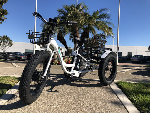 Emojo Caddy 500W Fat Tire Cargo E-Trike - Electric Bikes For All